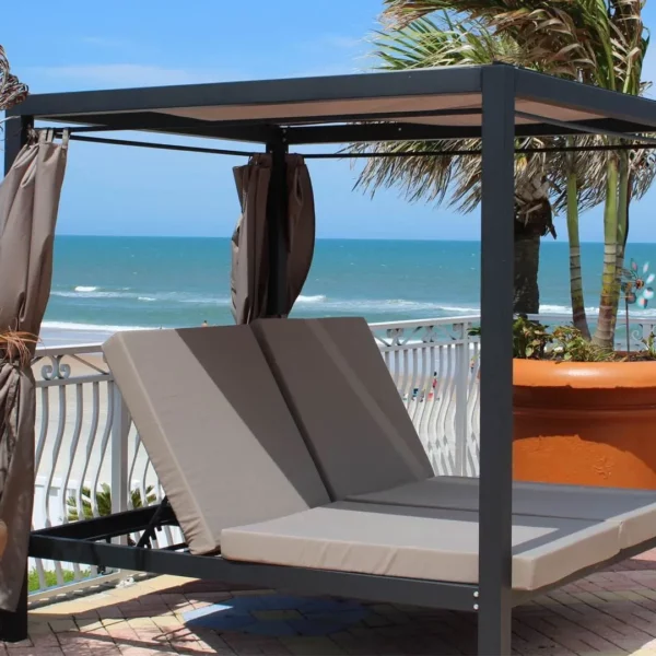 poolside cabana at beautiful oceanfront Plaza Resort & Spa in Daytona Beach Florida