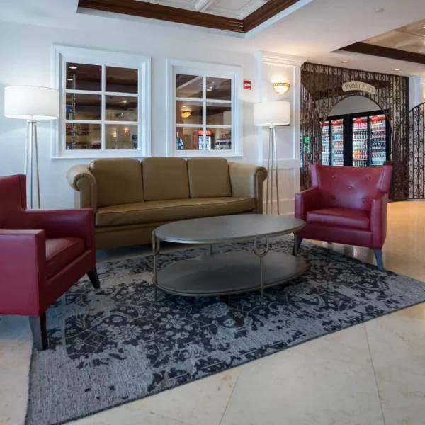 main lobby at beautiful oceanfront Plaza Resort & Spa in Daytona Beach Florida