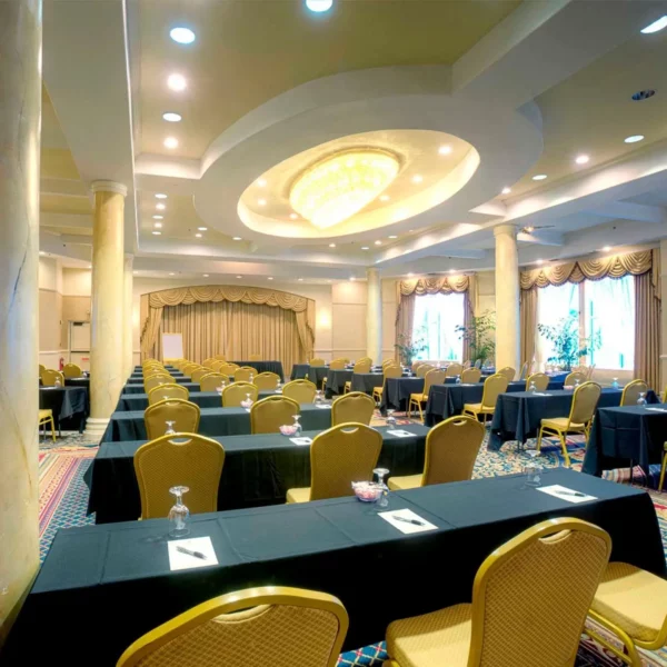 ballroom set up for a business meeting at beautiful oceanfront Plaza Resort & Spa in Daytona Beach Florida