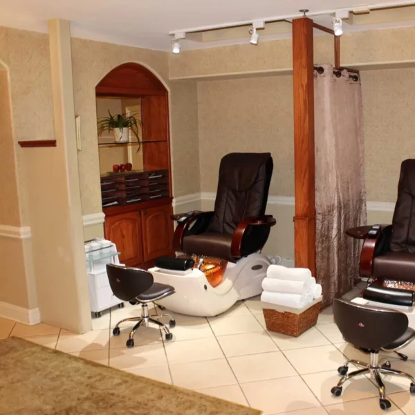pedicure chairs in the spa at beautiful oceanfront Plaza Resort & Spa in Daytona Beach Florida