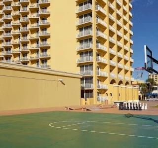 basketball court at beautiful oceanfront Plaza Resort & Spa in Daytona Beach Florida